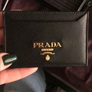 Prada black cardholder